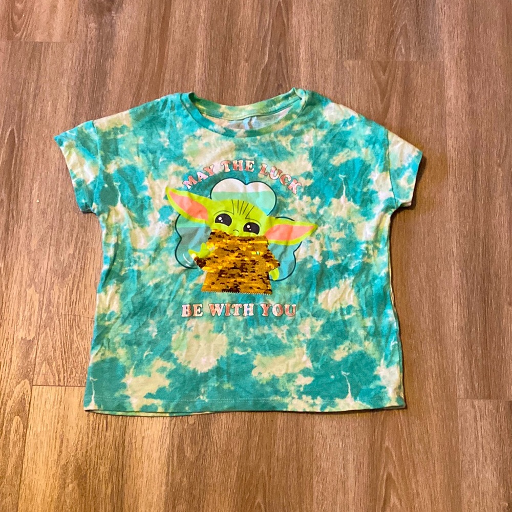 tie dye baby yoda shirt